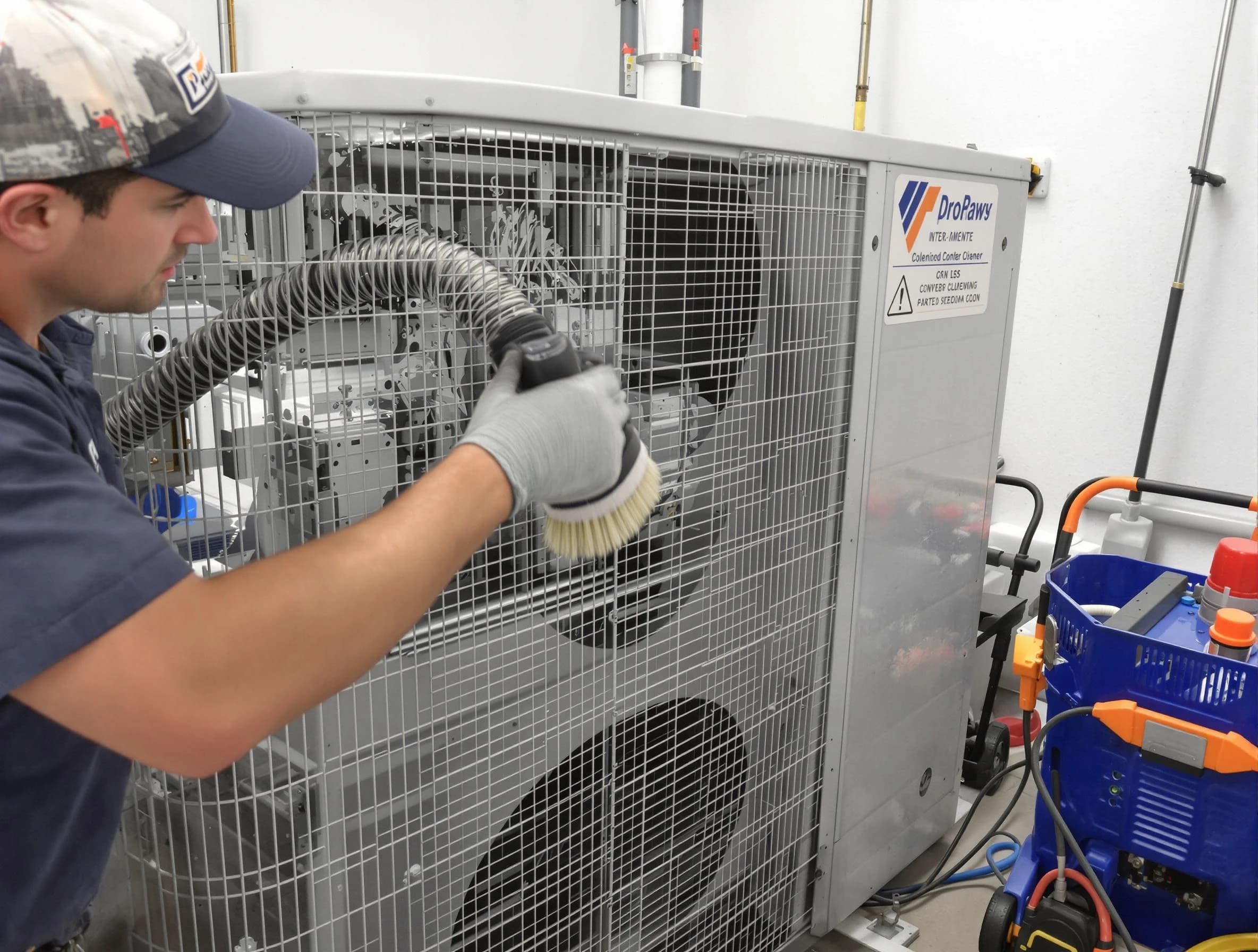 Mead Air Duct Cleaning specialist performing precision AC coil cleaning for improved system performance in Mead