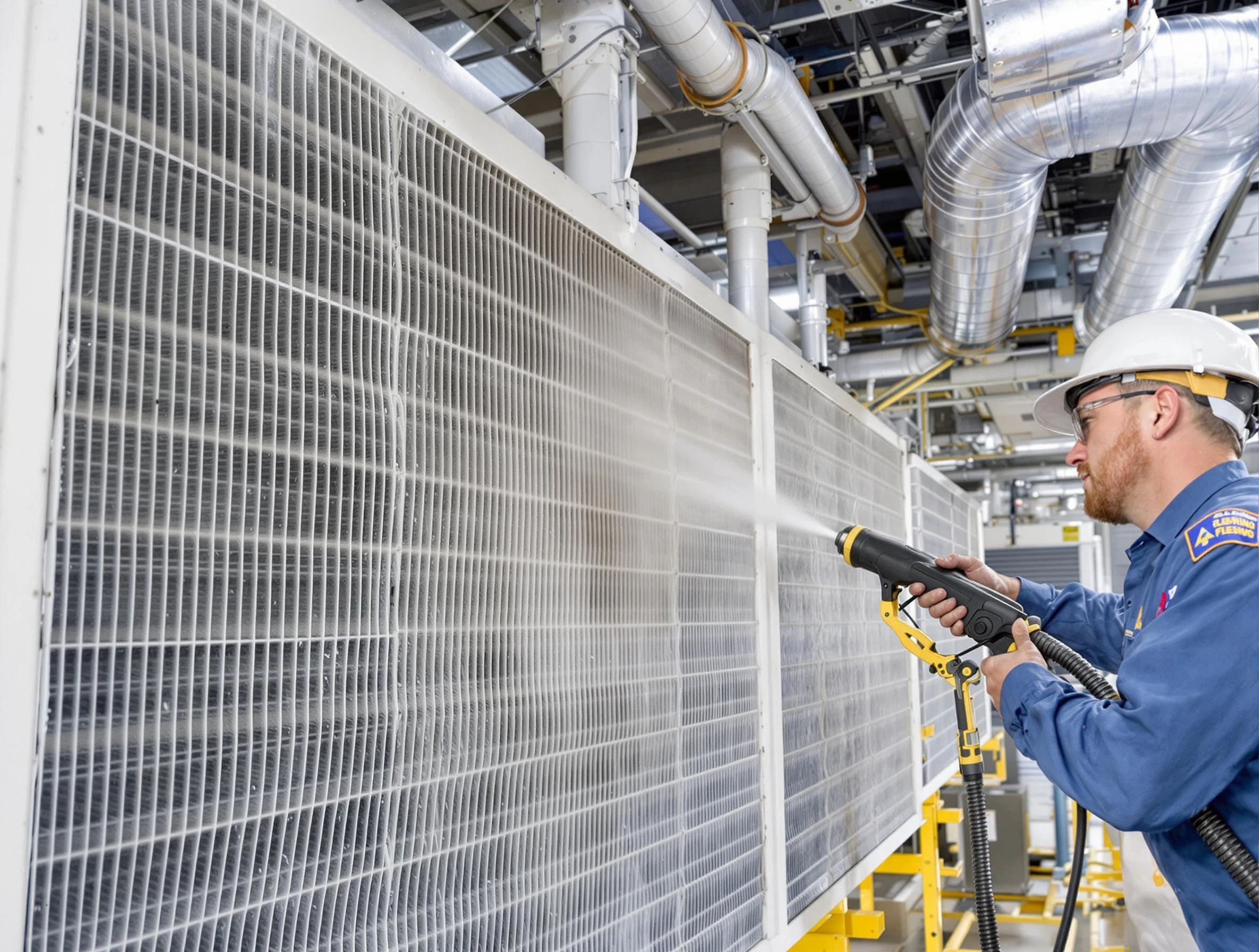 Professional commercial coil cleaning by Mead Air Duct Cleaning in Mead