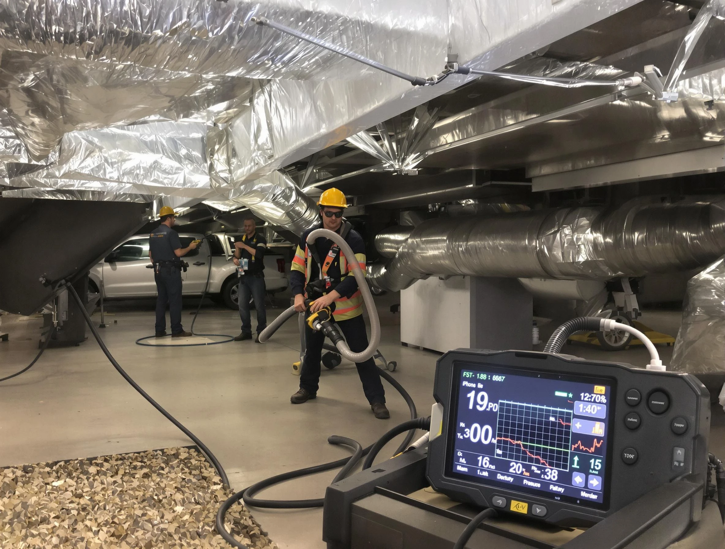 Professional negative pressure duct cleaning by Mead Air Duct Cleaning in Mead