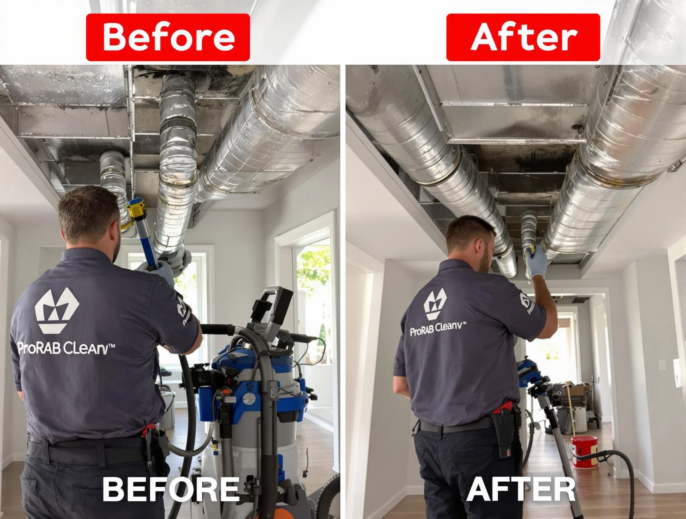 Mead Air Duct Cleaning expert performing thorough residential duct cleaning in a Mead home